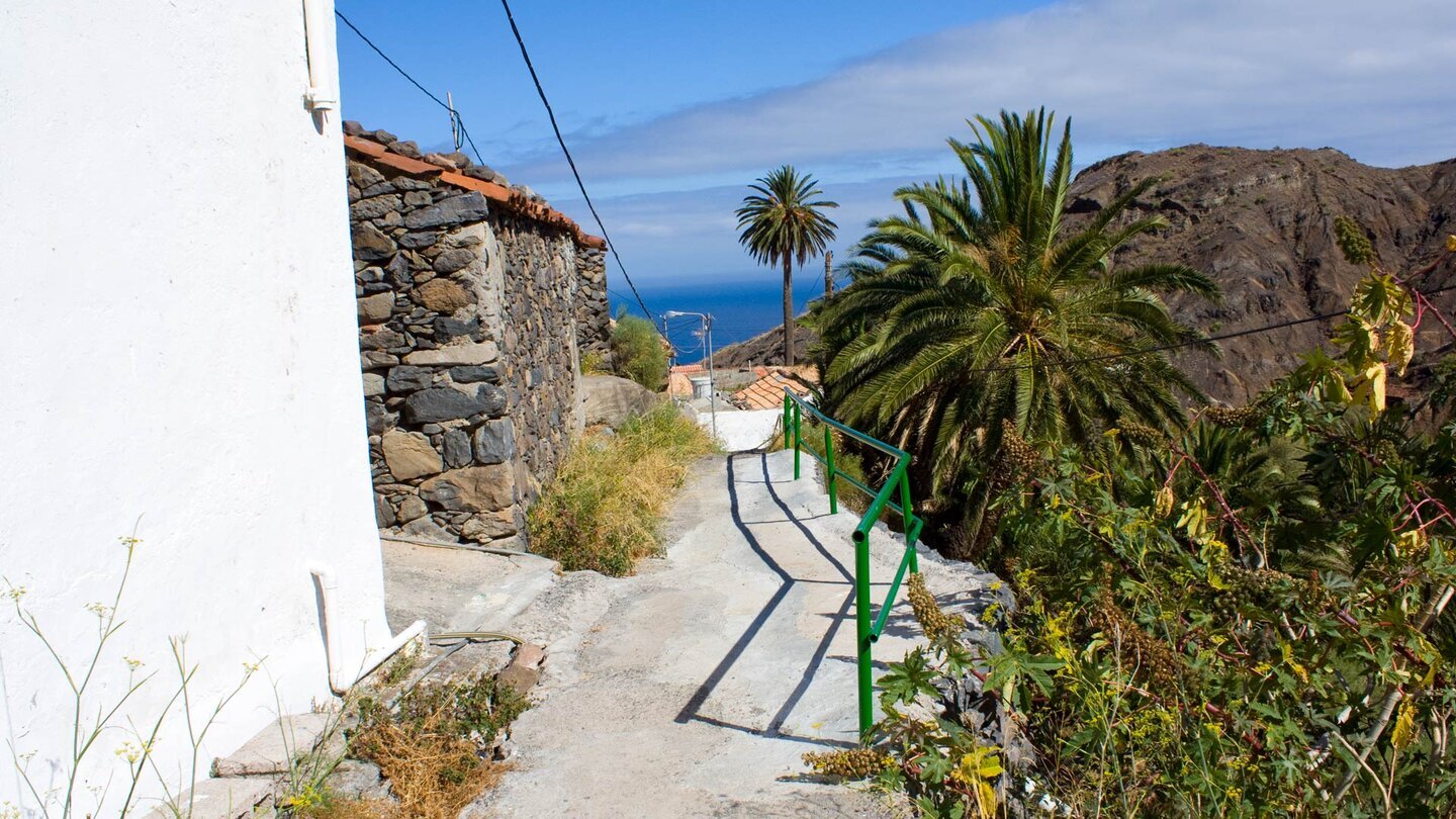 Start des Wanderwegs in Alojera auf La Gomera