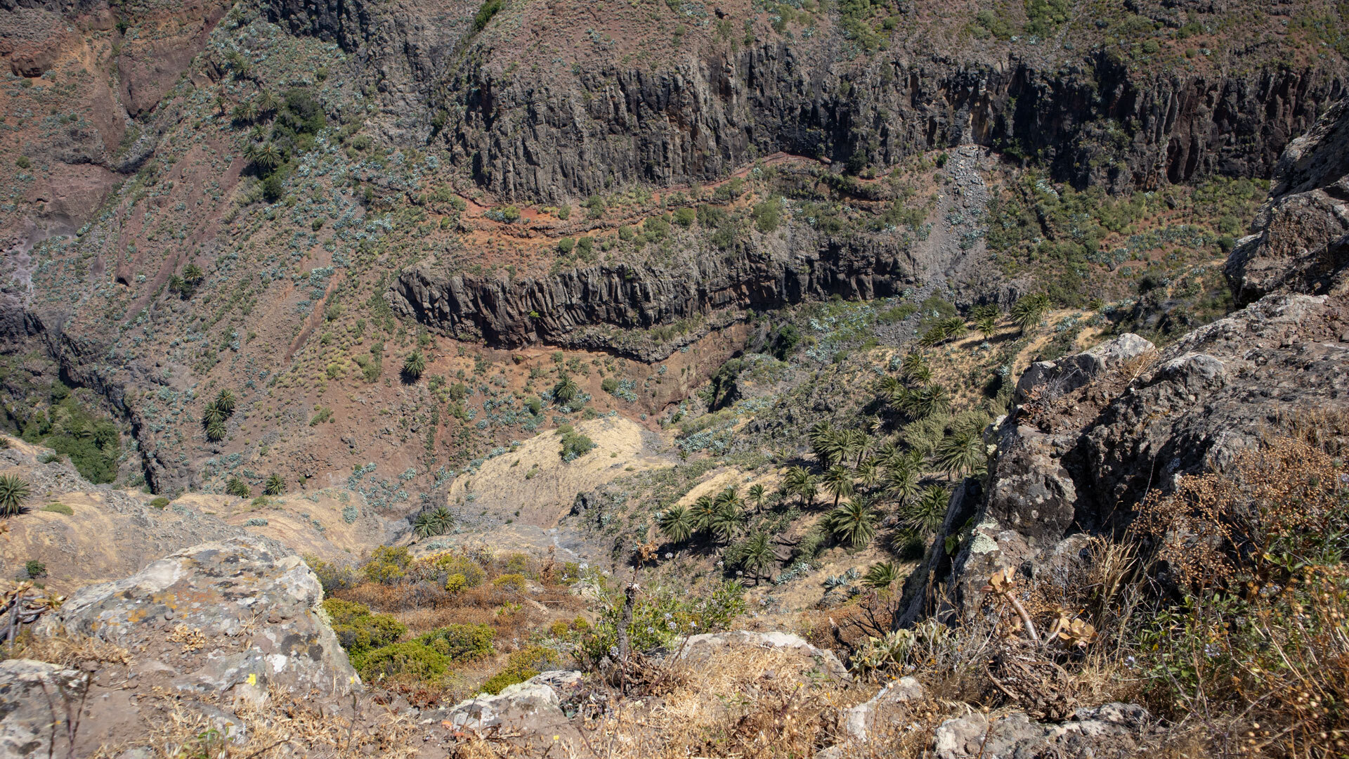 traumhafte Wanderung hoch über der Schlucht Barranco del Agua