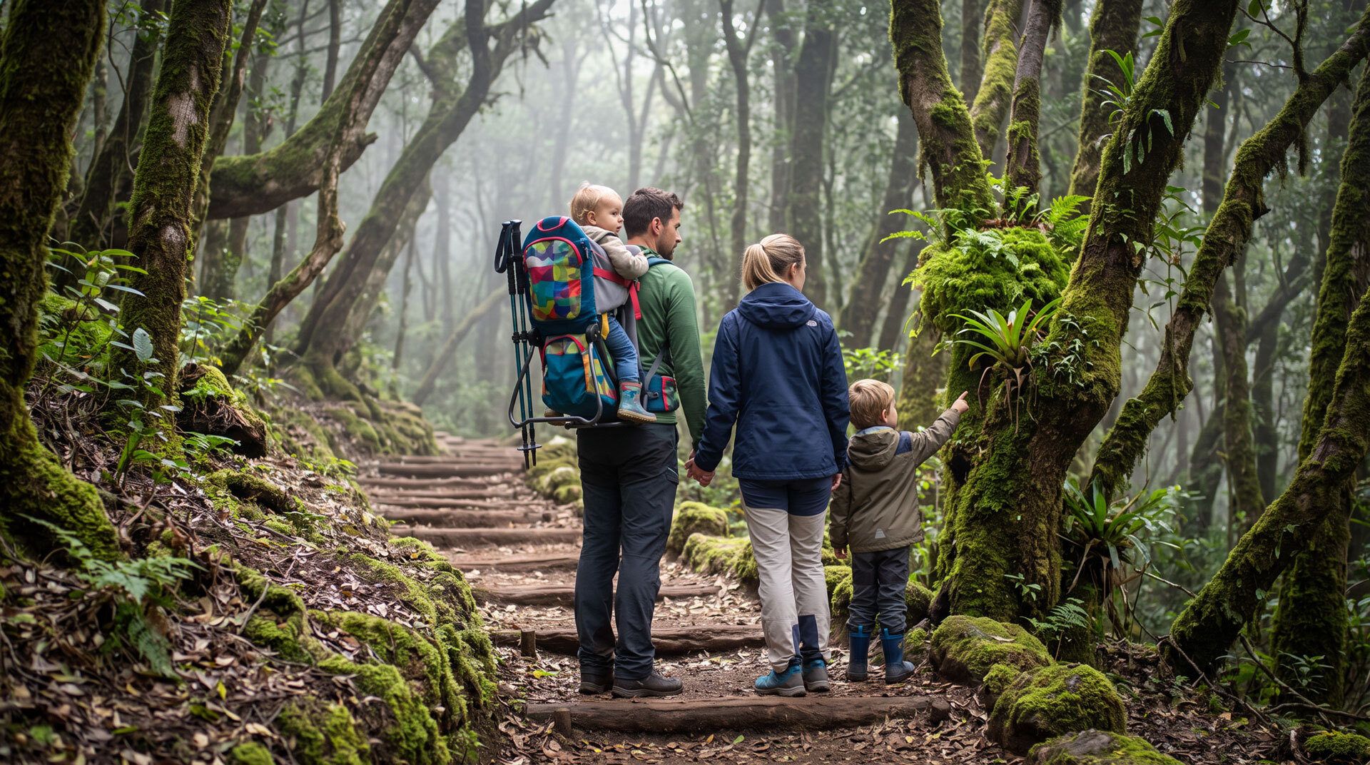 Kindgerechte Wanderungen führen durch den Garajonay-Nationalpark – ein Abenteuer im verwunschenen Nebelwald.