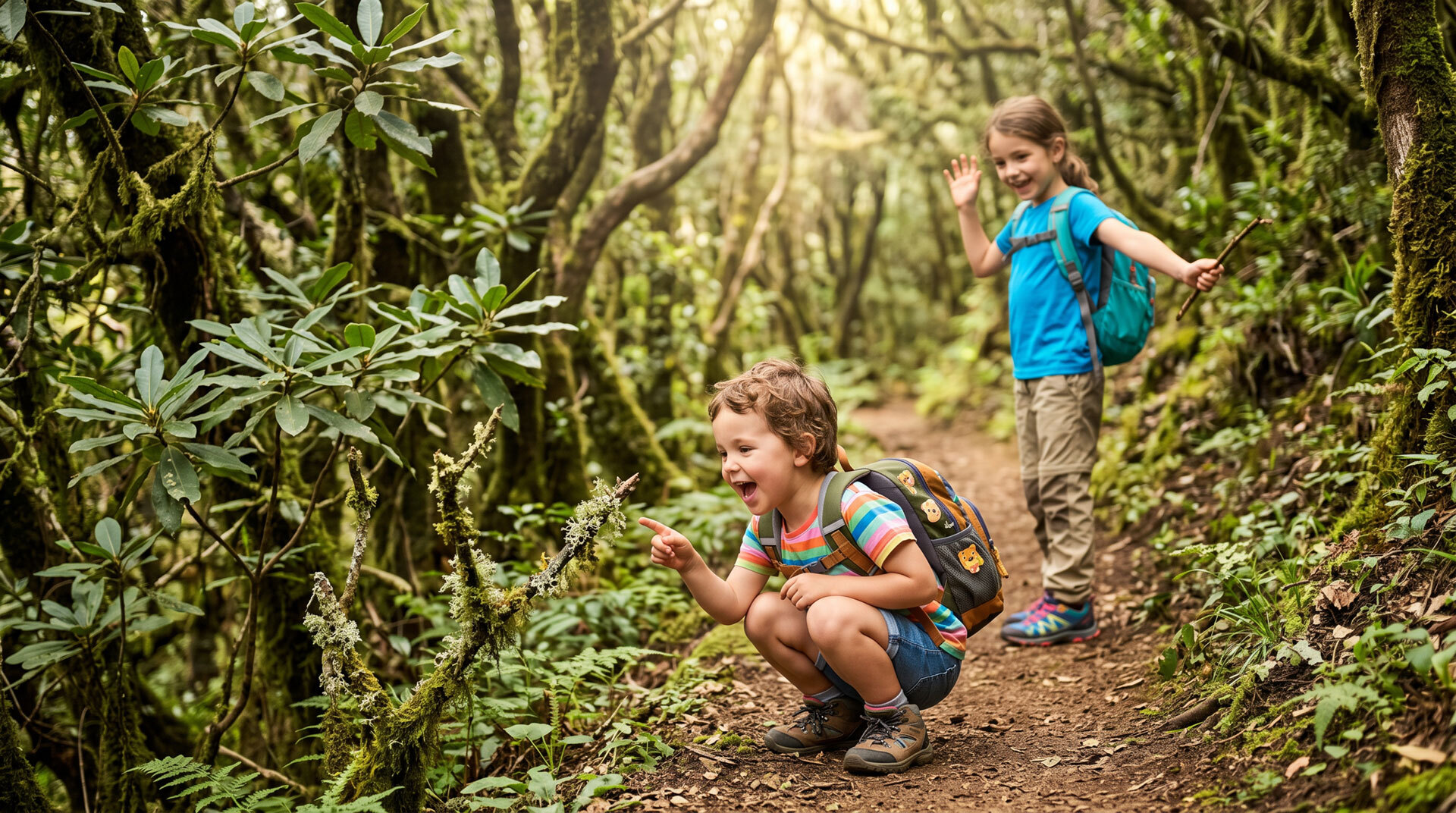 Nationalpark Garajonay auf La Gomera, ein Abenteuer für Kinder im urtümlichen Lorbeerwald.