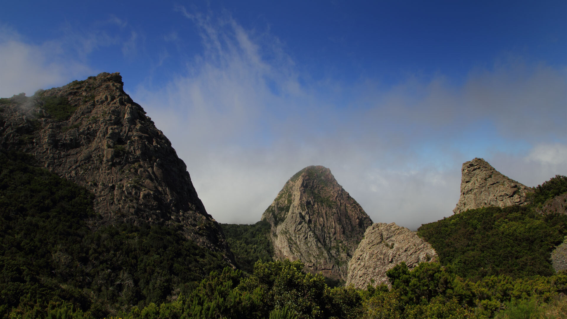 Los Roques, La Gomera: Gruppe vulkanischer Felsformationen.