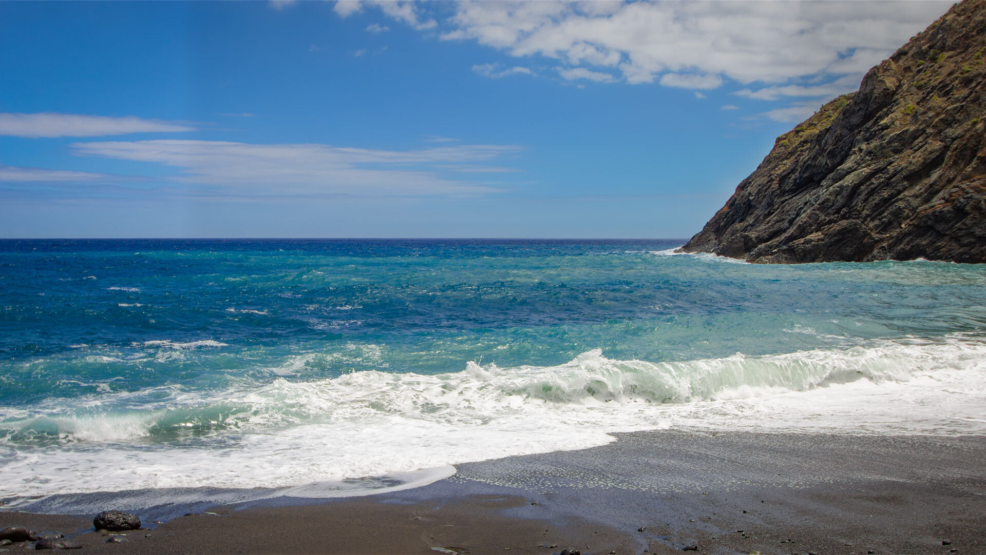 Brandung an der  Playa de Vallehermoso