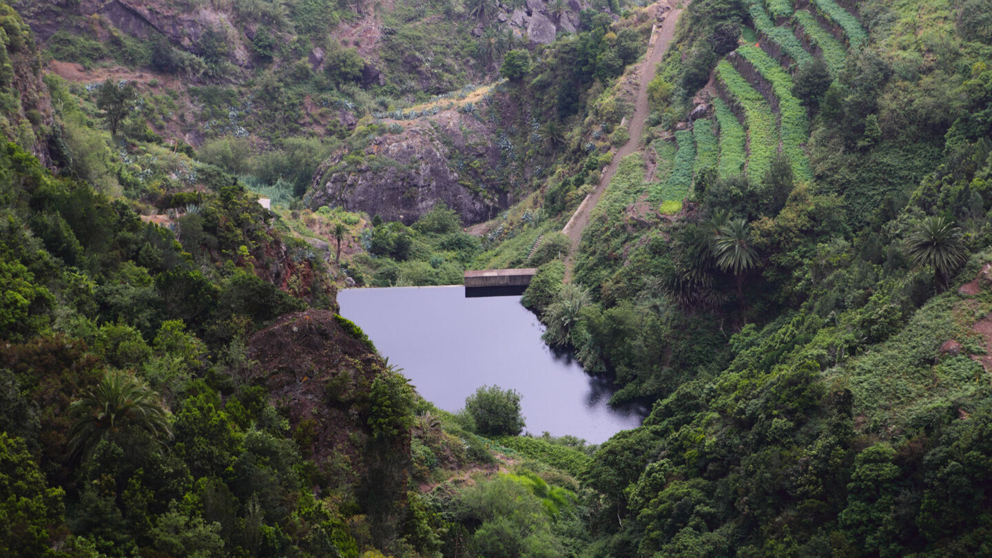 die Stausee Embase de los Tiles in der Cedro-Schlucht