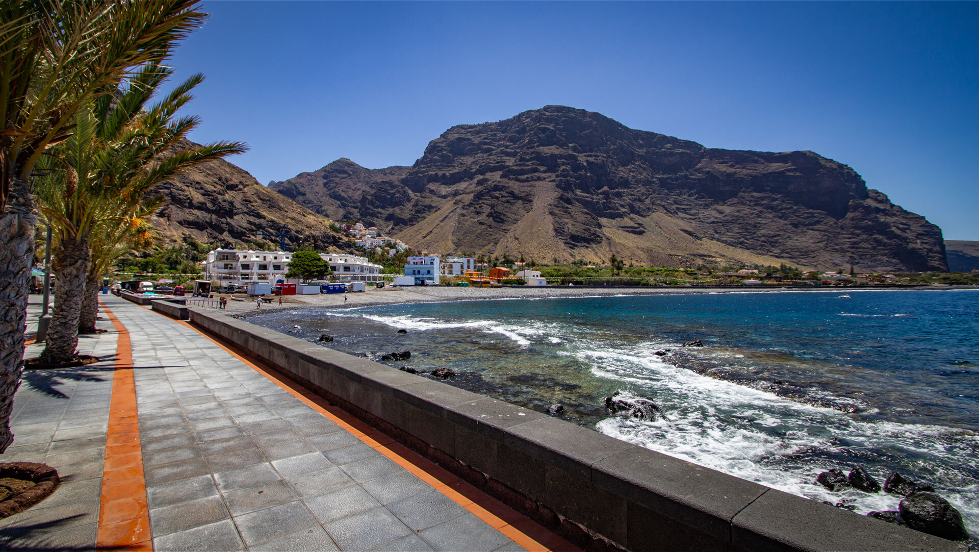 Strandpromenade an der Playa de la Calera bei Valle Gran Rey auf La Gomera