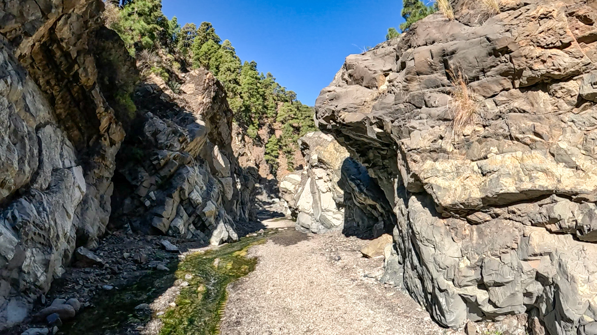 Barranco de las Angustias – Wanderung entlang des Río Taburiente durch die Caldera.