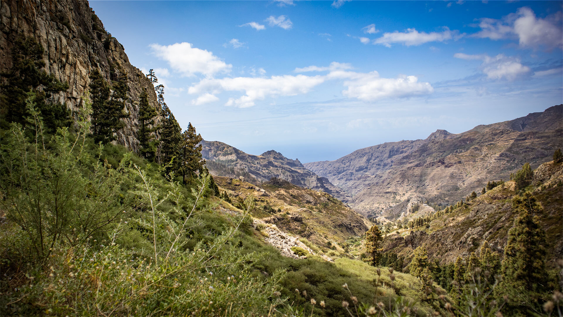 Am Fuß des Roque de Agando beginnt der Pfad ins Naturschutzgebiet Benchijigua